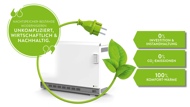 Bild vergrößern: Modernes und steuerbares Speicherheizungssystem GETEC Green eHeating  © GETEC
